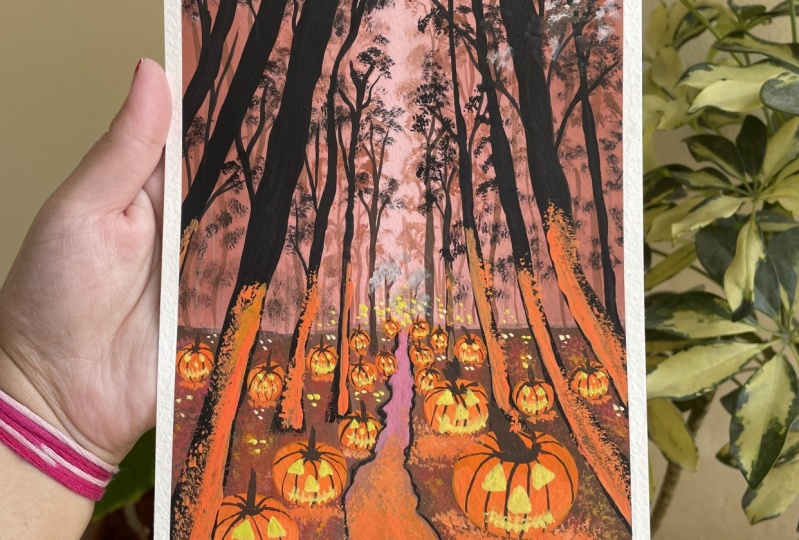 Misty forest Halloween