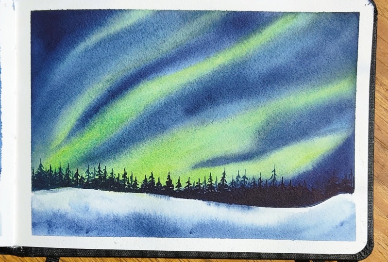 10 Days of Therapeutic Winter Watercolor Landscapes – Build a Daily Art Habit