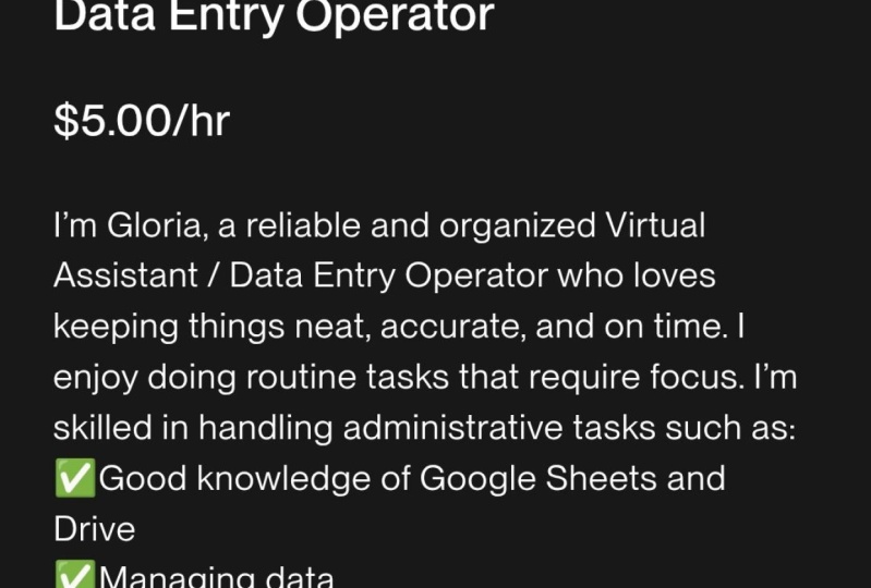 My Upwork profile