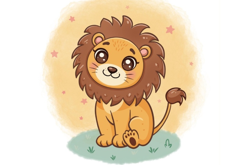 Cute Kawaii Lion