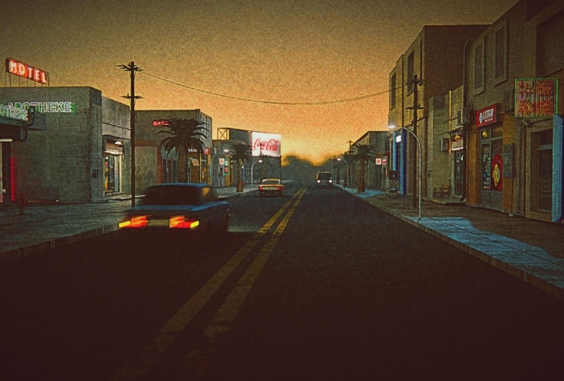 usa town retro style