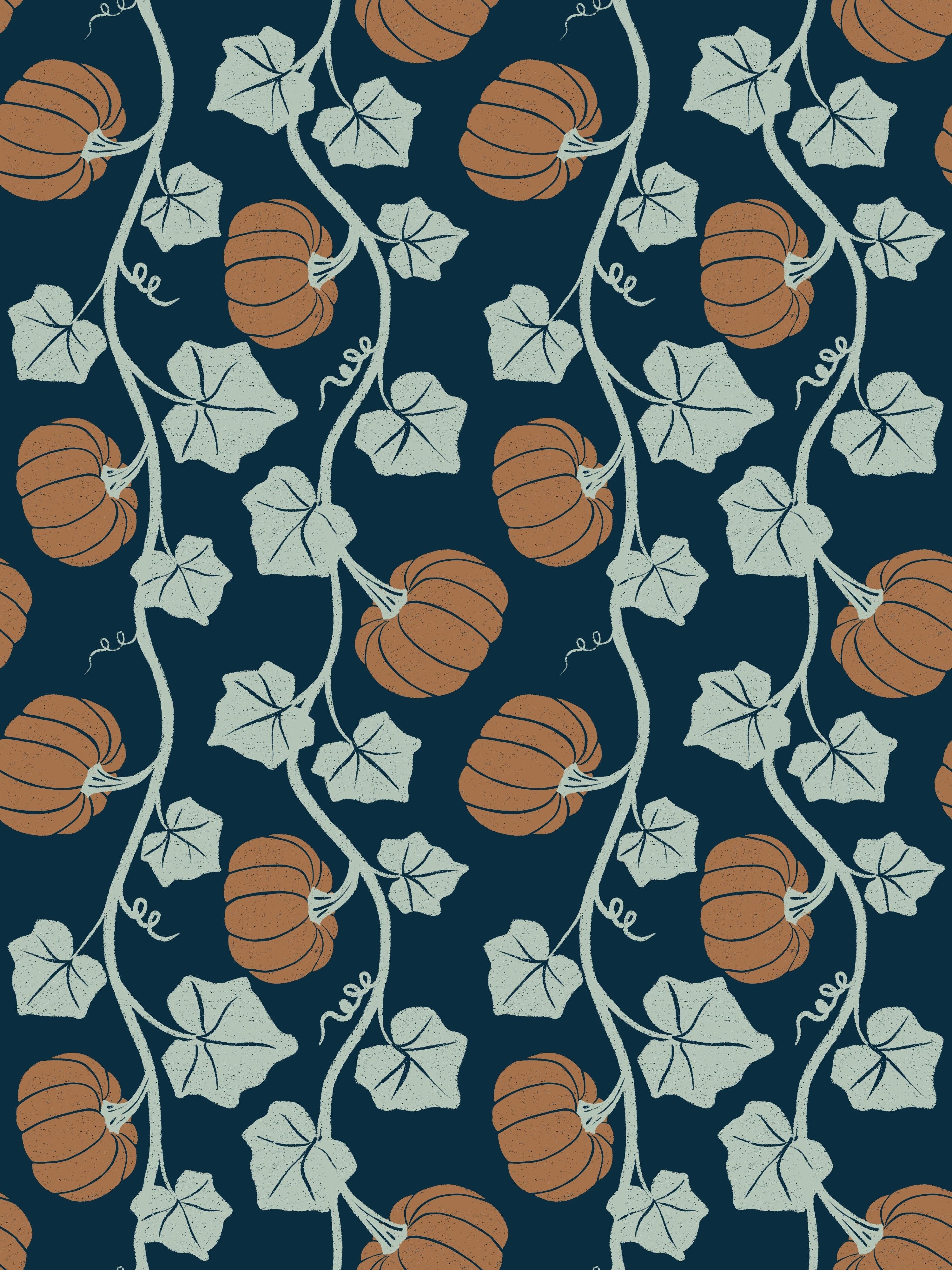 Pumpkin Vines at Midnight - student project