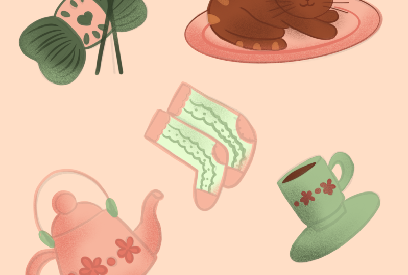 Draw a sticker pack in procreate cozy fall vibe illustration