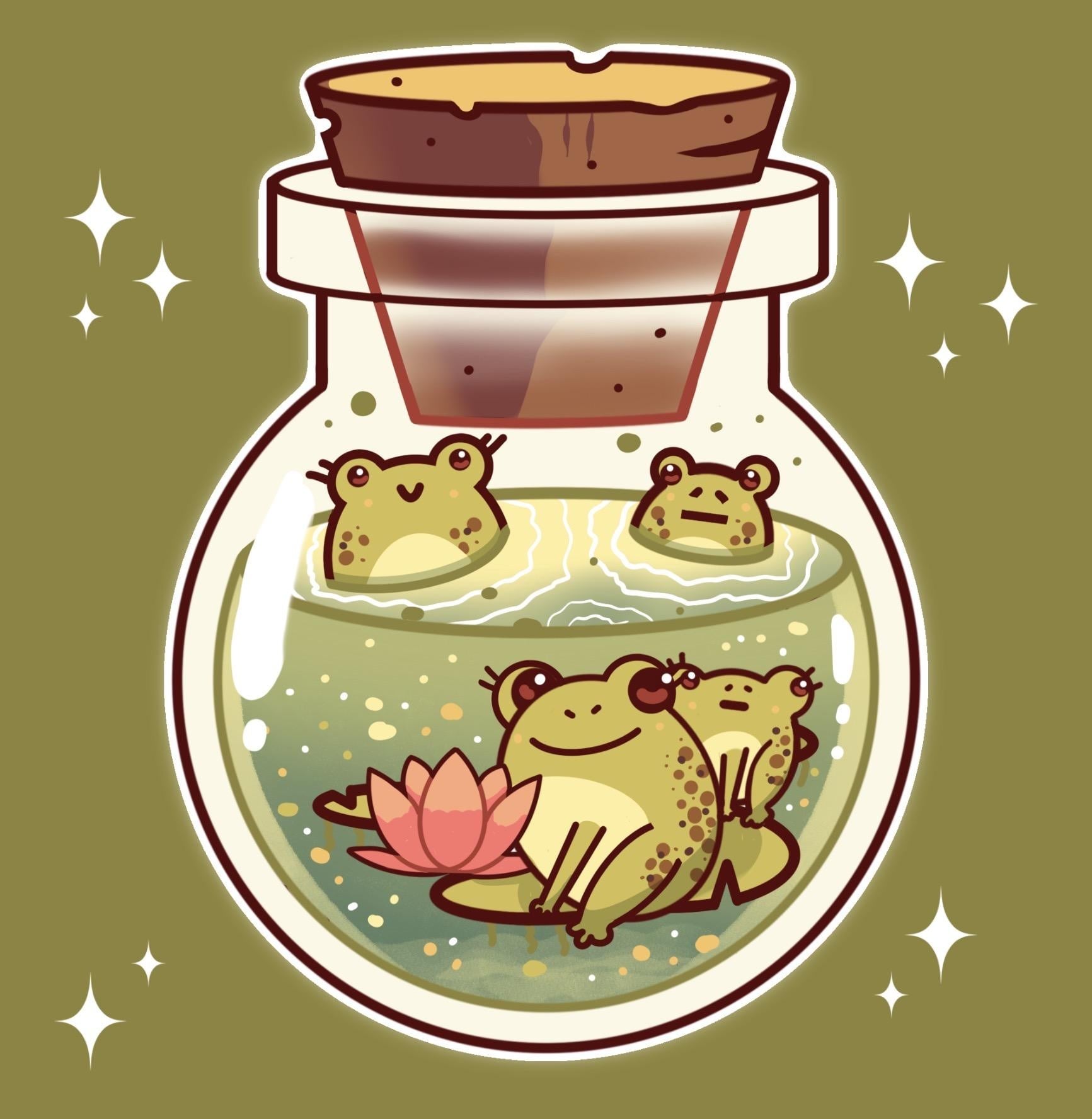 Cute Toad in a Bottle - student project