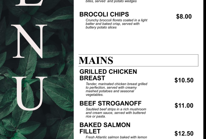 MENU - Text Styles and Tables