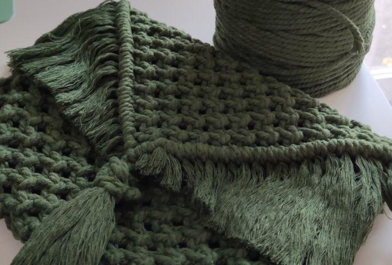 Green Macrame Bag