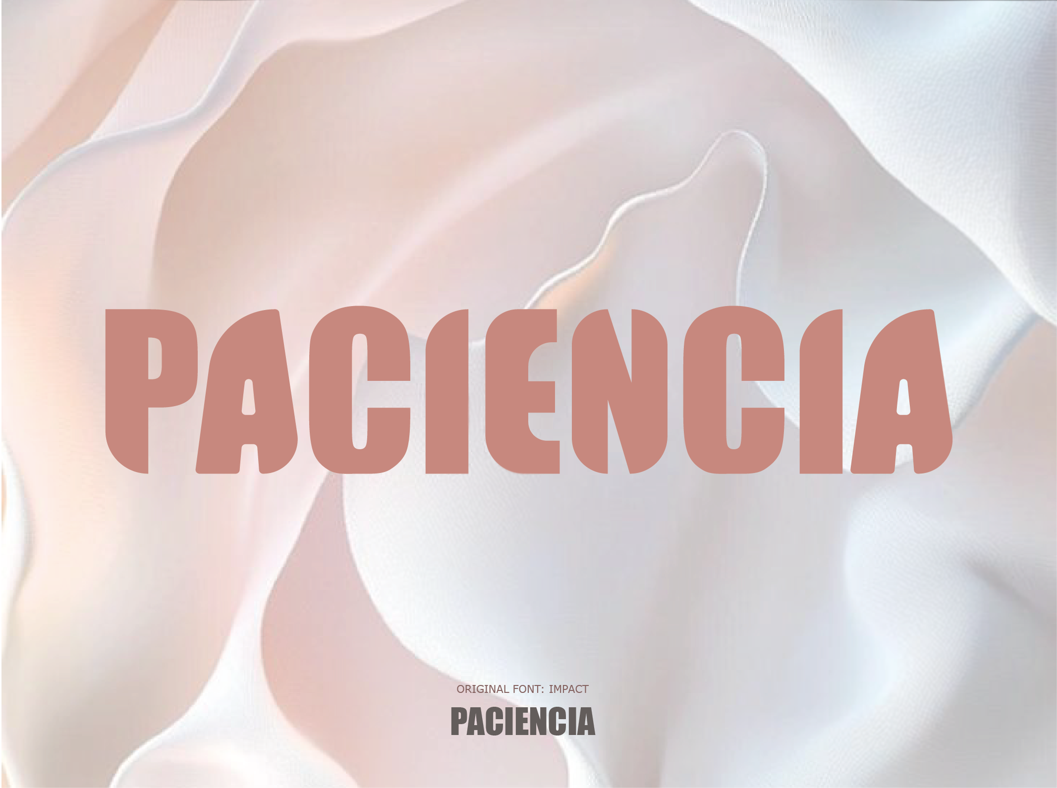 Paciencia (Patience) - Custom Font - student project