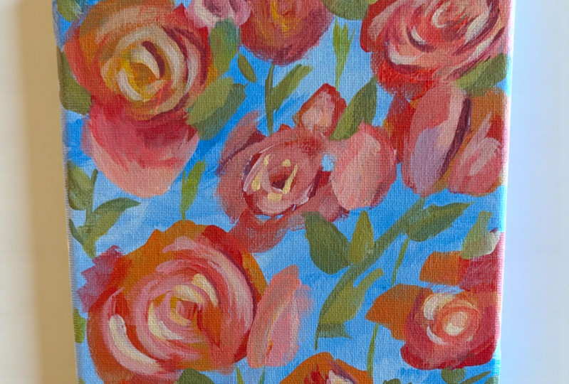 Abstract Acrylic Roses
