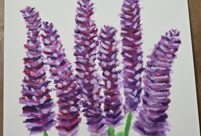 Oil pastel lavender