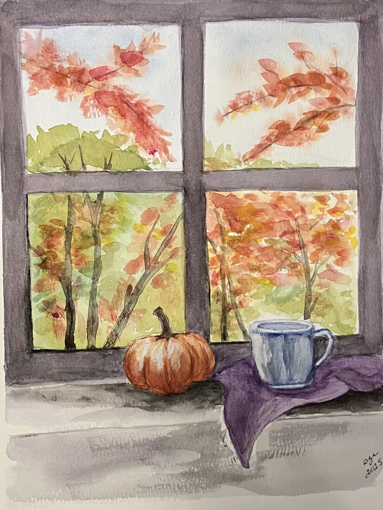 Fall Window Scene - student project