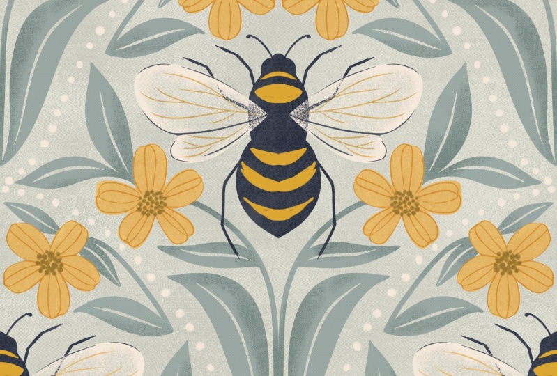 KPm - Bees from Mel Armstrong’s Symmetrical Moths
