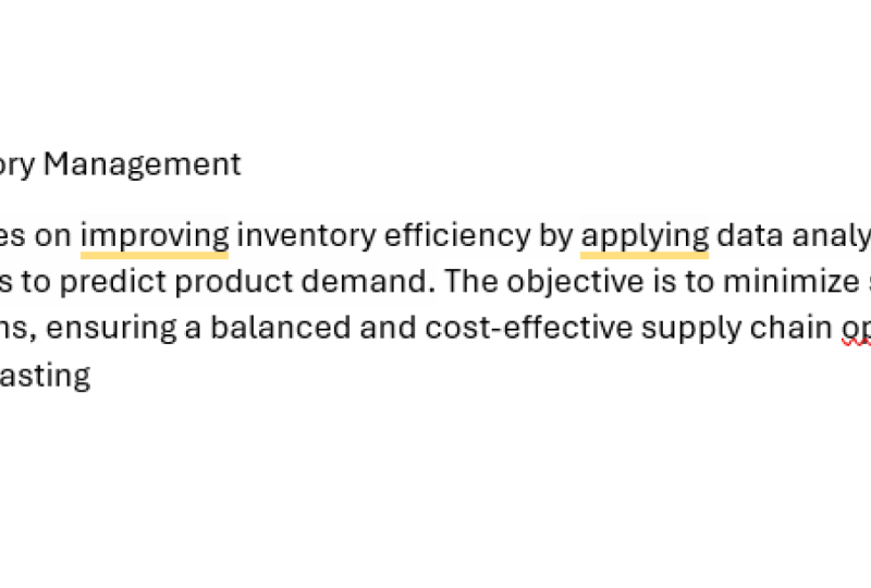 Optimizing Inventory Management