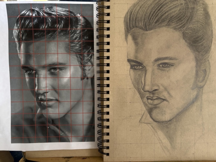 Elvis in Charcoal