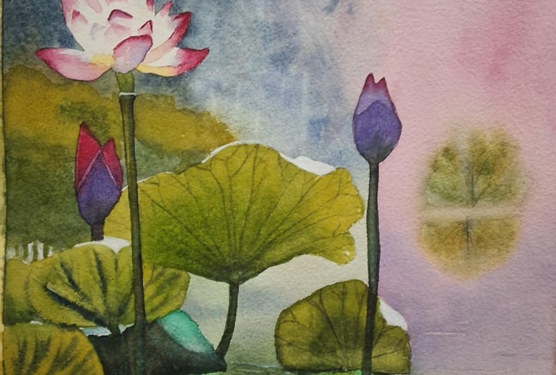 Master depth  and focus in watercolor
