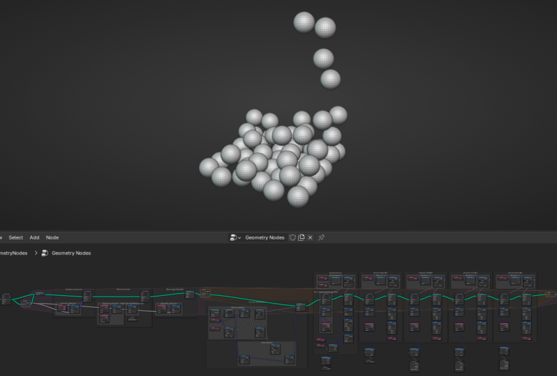 Simulation with geometry nodes!