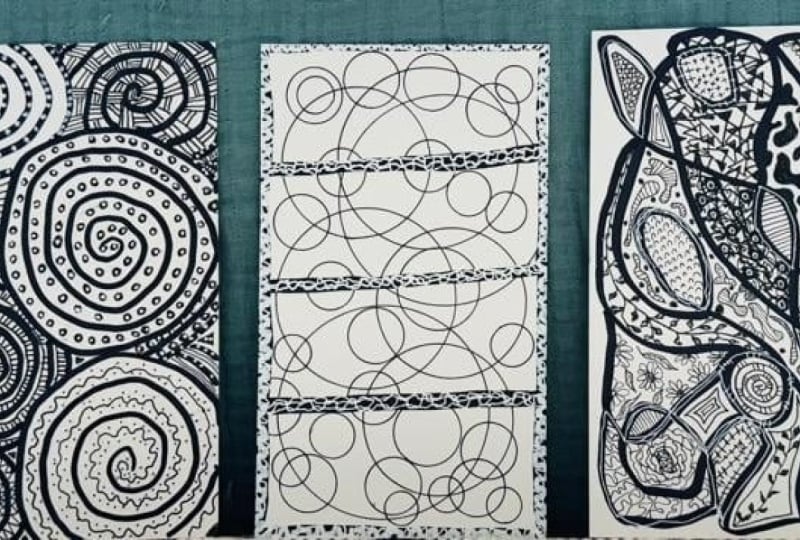 Black & White Sketchbook Pages