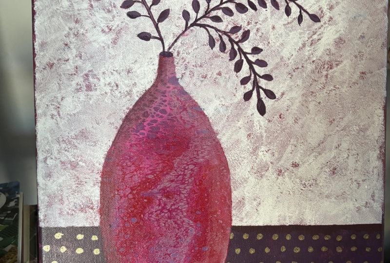 Acrylic pour background…I likey.