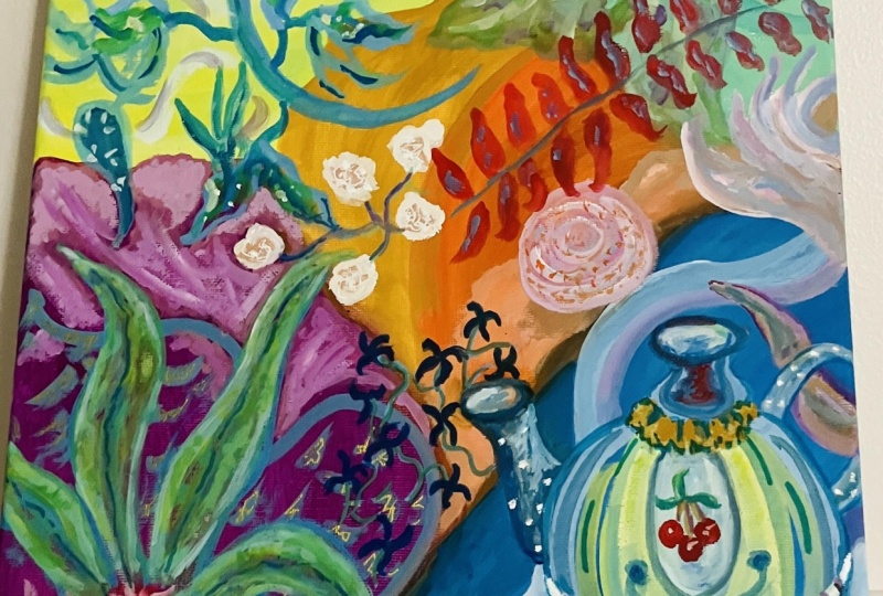 Paint a Colorful Abstract on Canvas