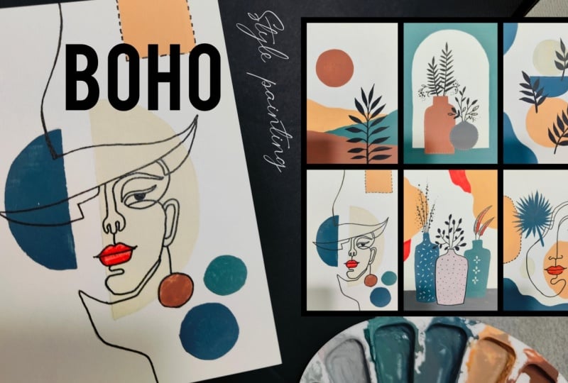 6 Days Boho Style Painting