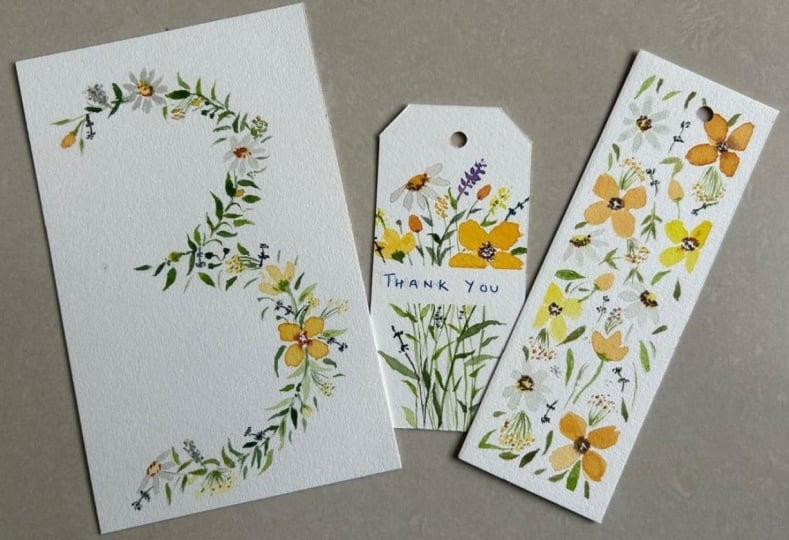 Elegant watercolor florals