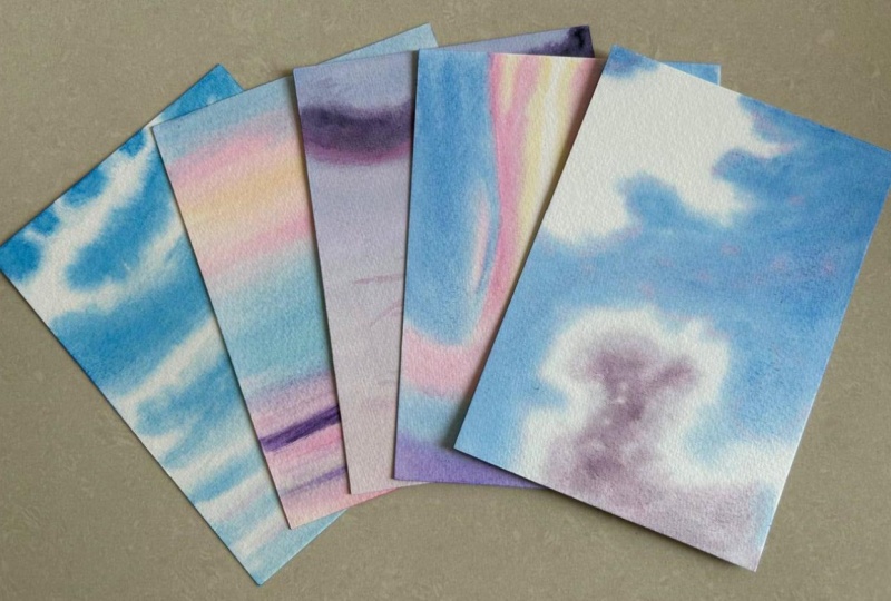 5-day watercolor sky challenge