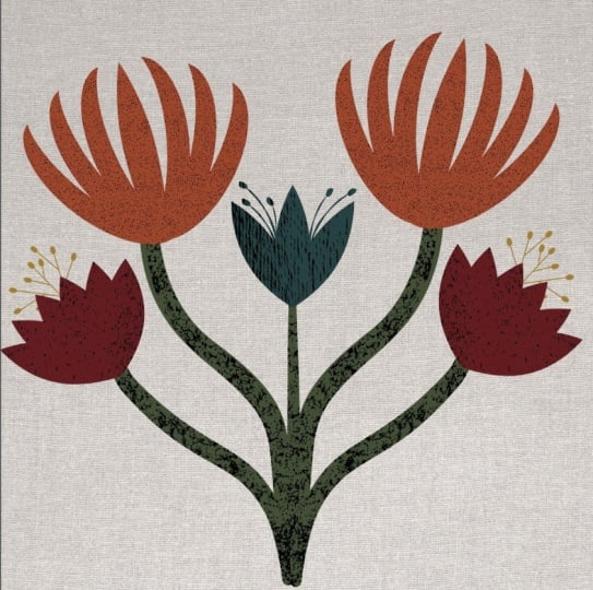 Modern Folk Art Floral