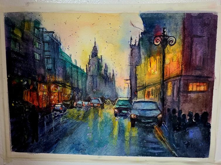 Rainy Night in the City - student project