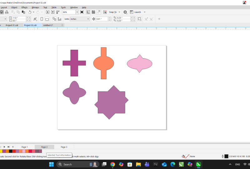 CorelDRAW Project : 01 , 02, 03, 04