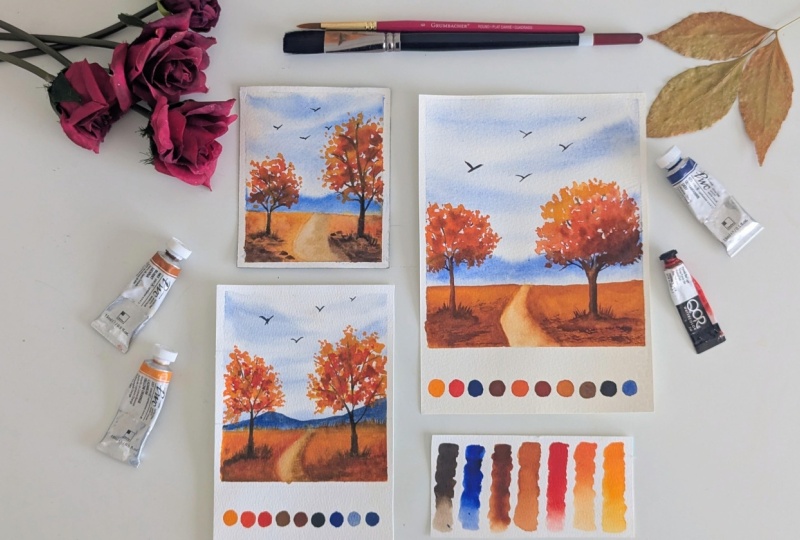 Capture the Warmth of Autumn in Watercolors
