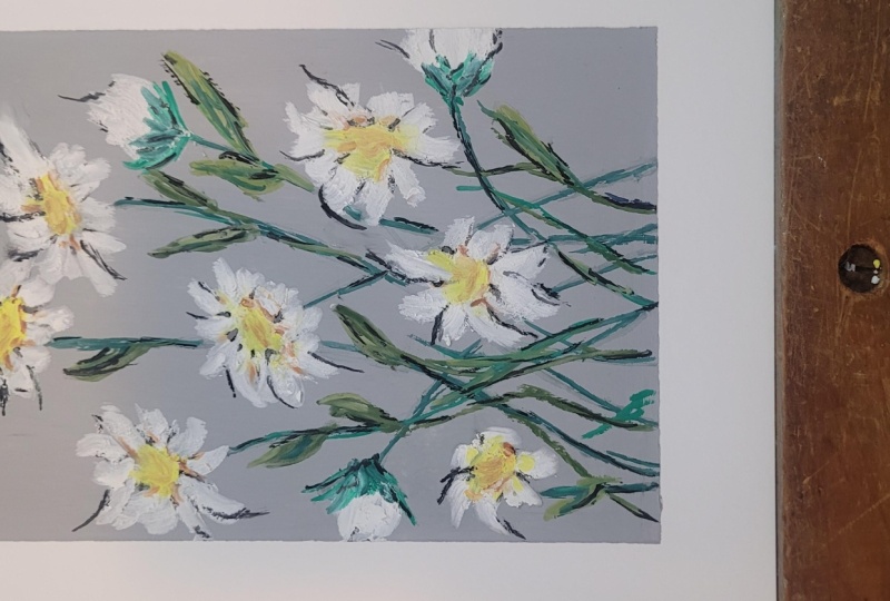 Oil Pastel Daisies