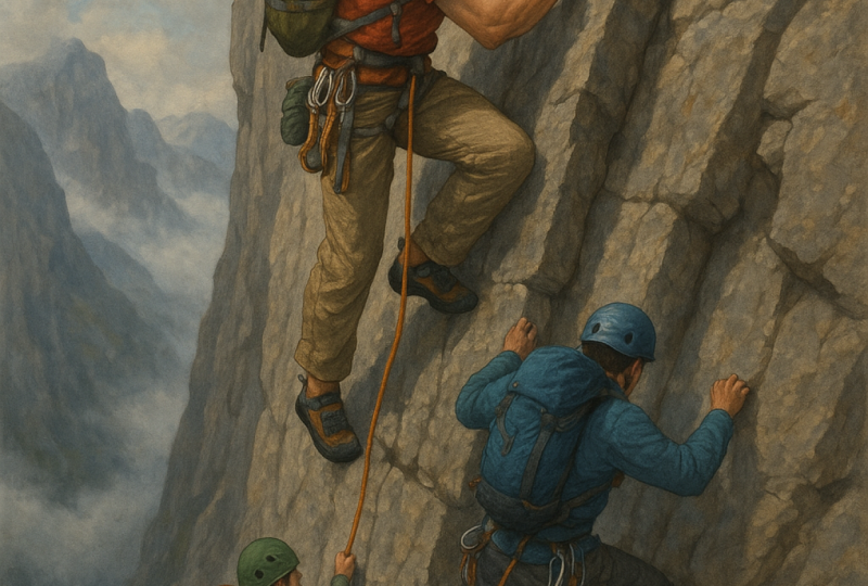 thrilling mountain climbing