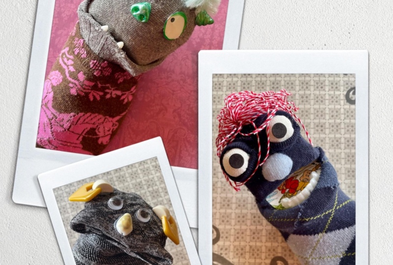3 sock puppets