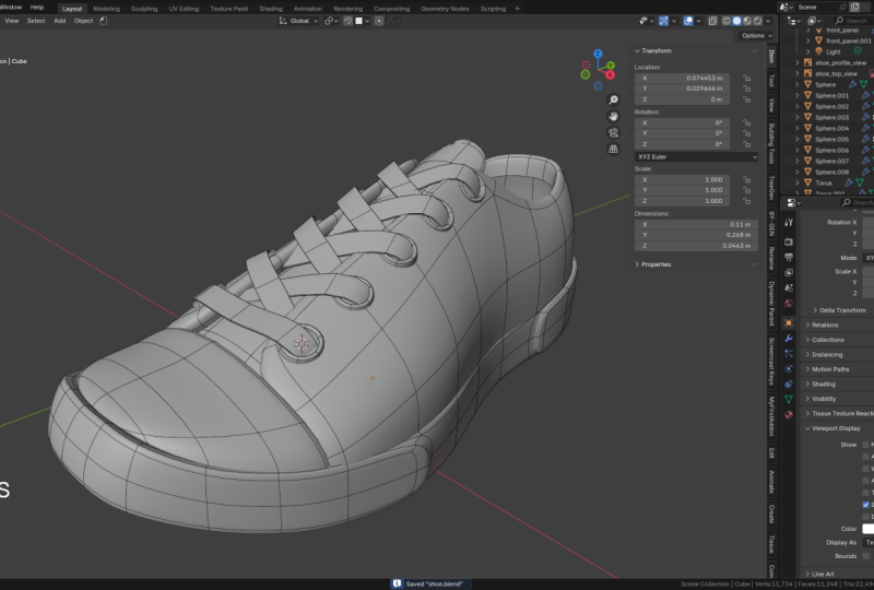 Modeling Shoes In Blender