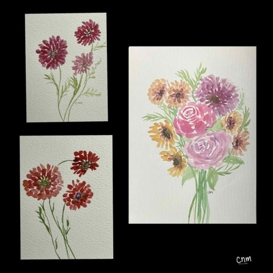 Loose floral painting