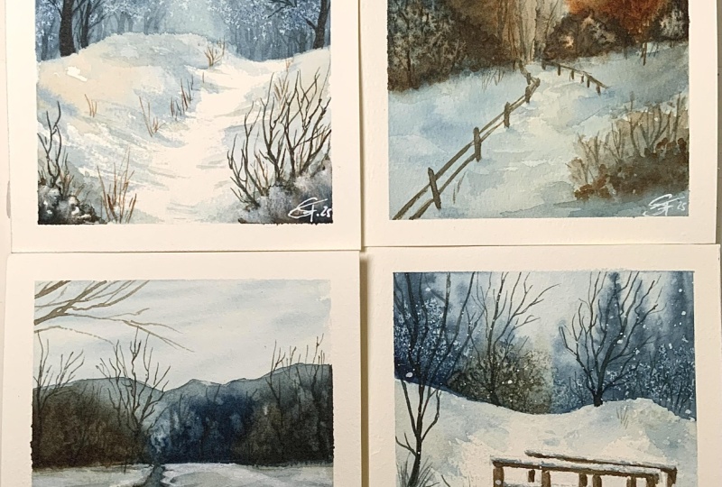 Simple & Calming Winter Scenes with Nianiani