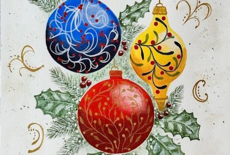 Christmas Ornaments with Filigree & Scrollwork
