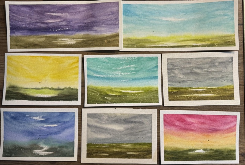 Colorful Watercolor Skies