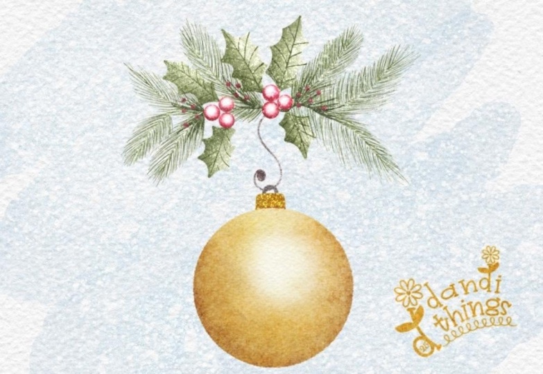 Watercolor Christmas Bauble in Procreate