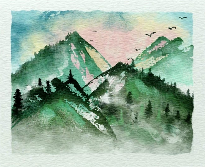 Watercolor landscape