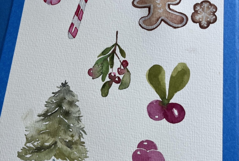 Watercolour Christmas Motifs