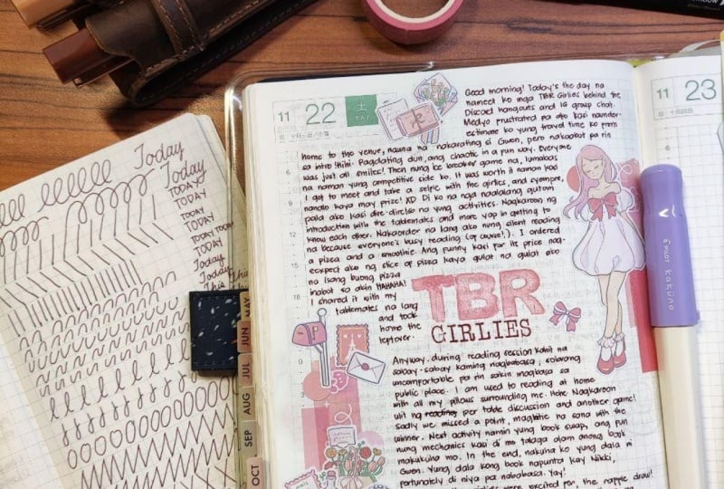 Today’s Page with the TBR Girlies
