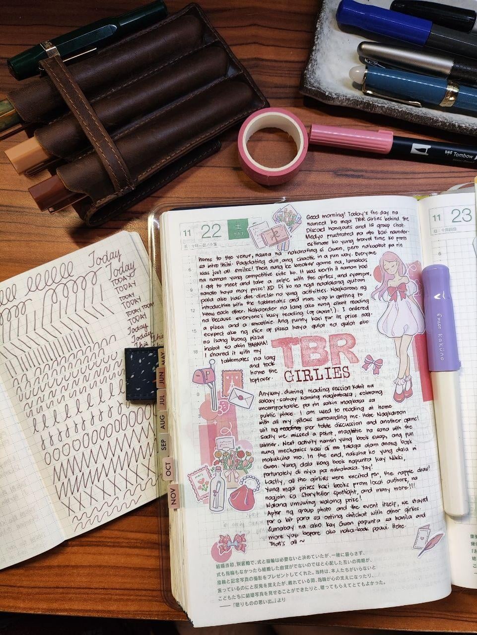 Today’s Page with the TBR Girlies