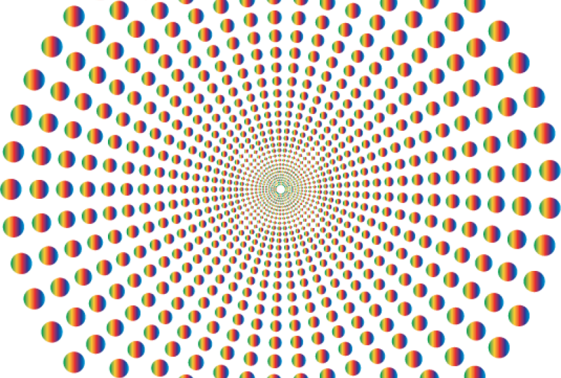 Decreasing circle dots
