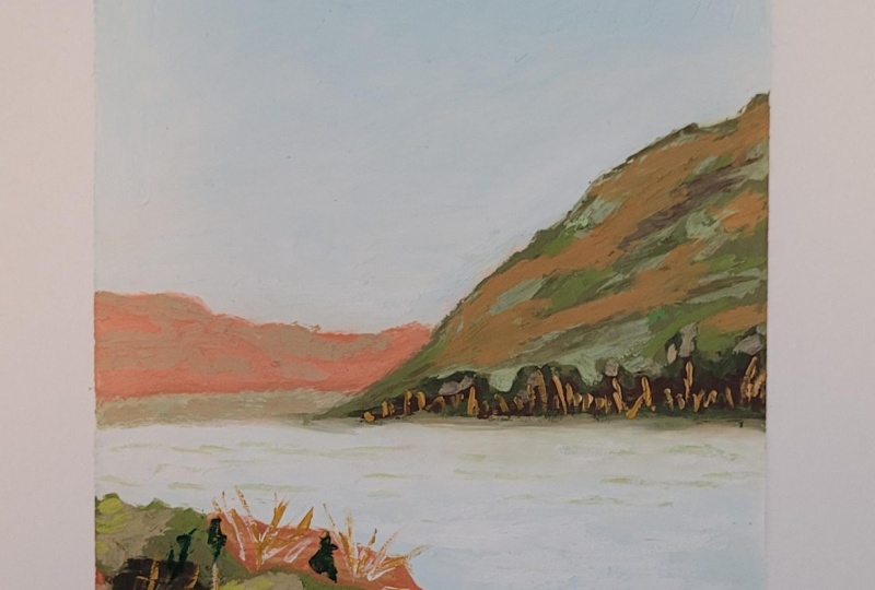 Landscape in Oil Pastels