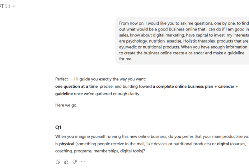 Business idea development