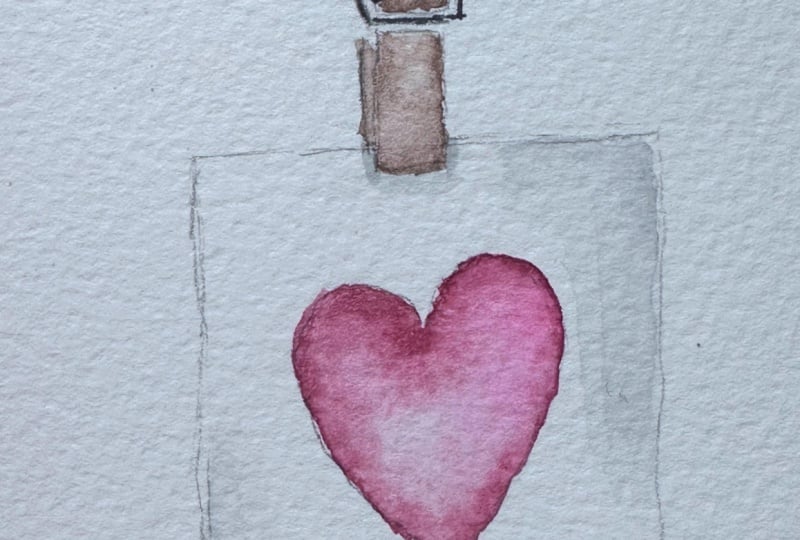 Watercolor love note