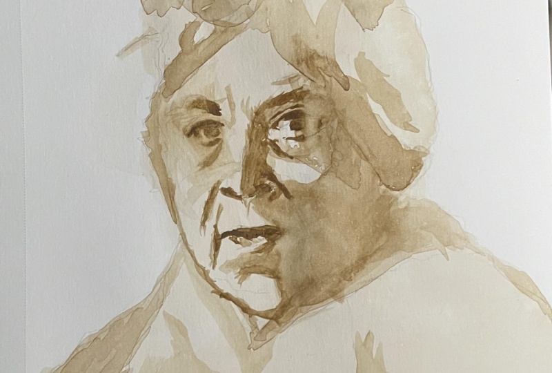JM Watercolour Portrait 1 w-Aarju