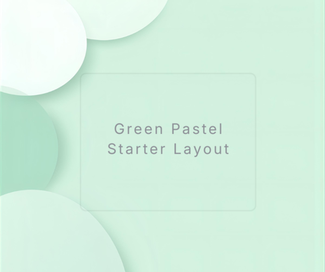 Green Pastel Starter Layout – Class Project Example