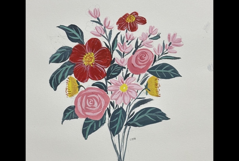 Gouache -Bouquet of flowers