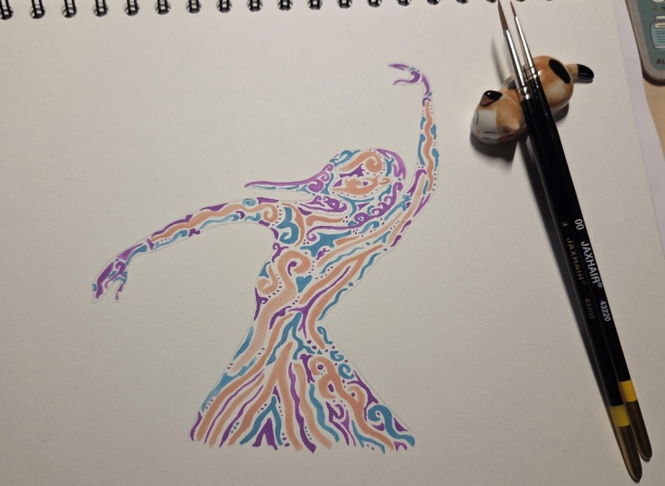Abstrakte Aquarell-Reise